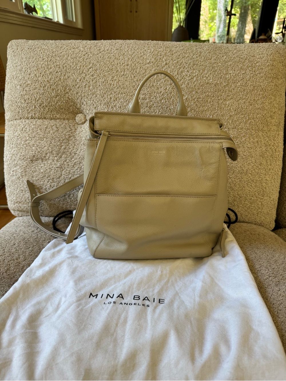 Mina Baie Harper Mini Leather Backpack